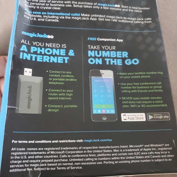 MagicJack Go digital phone service device (unlimited calls for 12 months)nwt - Picture 3 of 4